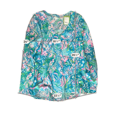 Lilly Pulitzer Nevie Top In A Flurry Print Tunic Size Large - ONLINE ONLY
