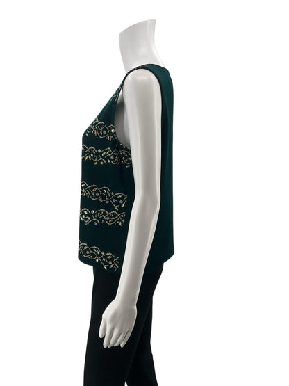 st john Green/Gold Jacket St. John Green Gold Rhinestone Embellished Santana Knit Jacket Size 6 - Size 6