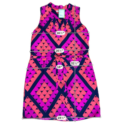 Alice &amp; Trixie Geometric Print Silk Tie-Waist Mini Dress Size Small - ONLINE ONLY