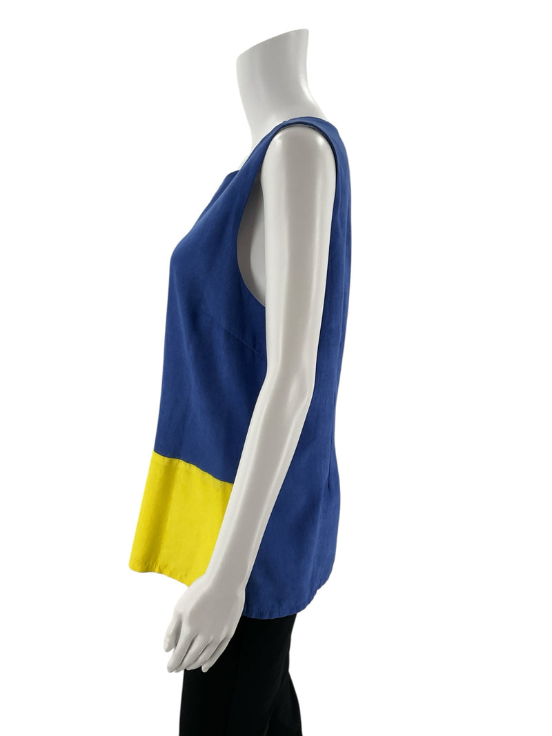 Julie Brown White/Pink/Yellow/Blue Colorblock Pre-Owned Ladies Top - Size 14
