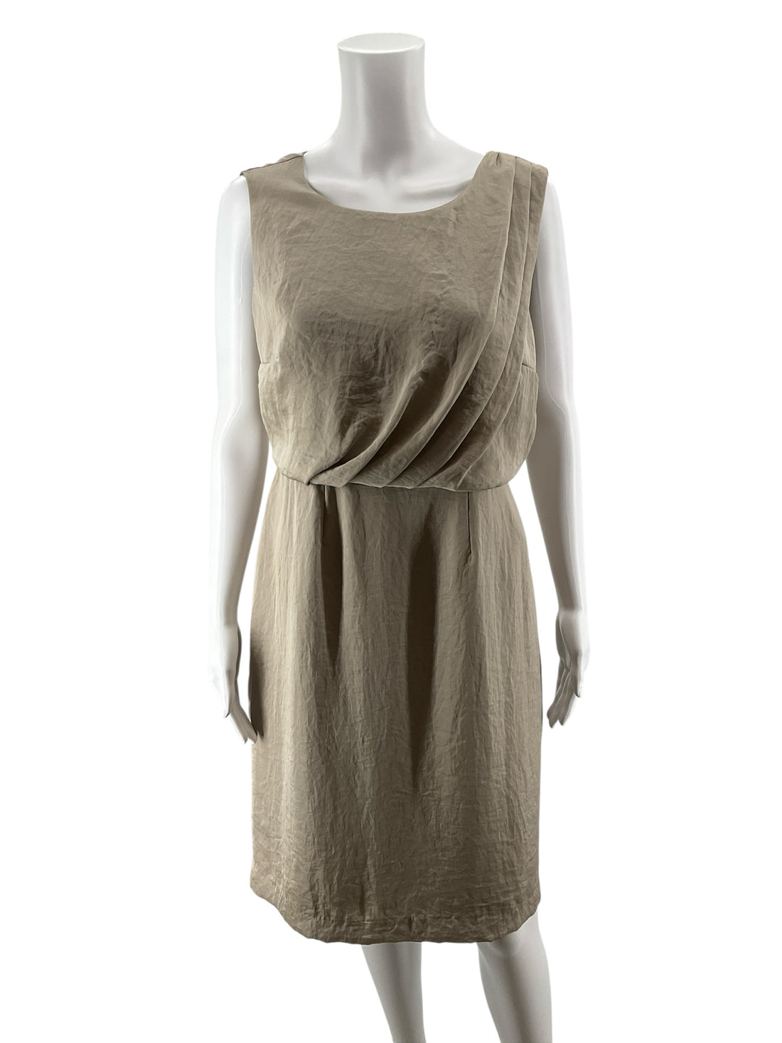 Alfani Size 8 Tan Solid Pre-Owned Ladies Dress