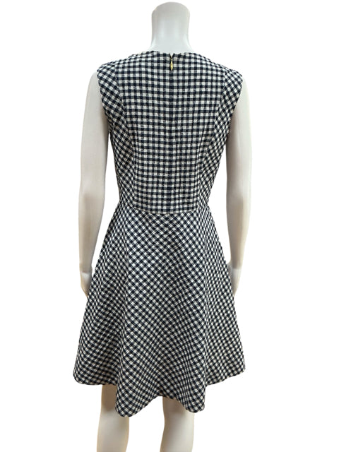 Draper James Gingham Love Circle Dress Navy White Checkered Skater NWT Size 6