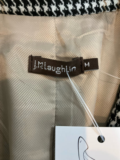 J.McLaughlin Houndstooth Blazer Jacket Tan &amp; Black | Size Medium NWT