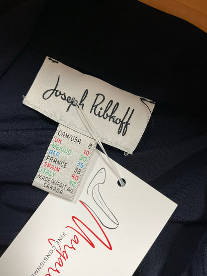 Joseph Ribkoff Navy Blue Surplice Draped Sleeveless Tunic Top Size 6 - ONLINE ONLY