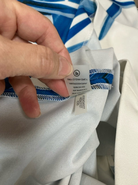 Tommy Hilfiger Blue &amp; White Palm Leaf Print Sheath Dress Size 8