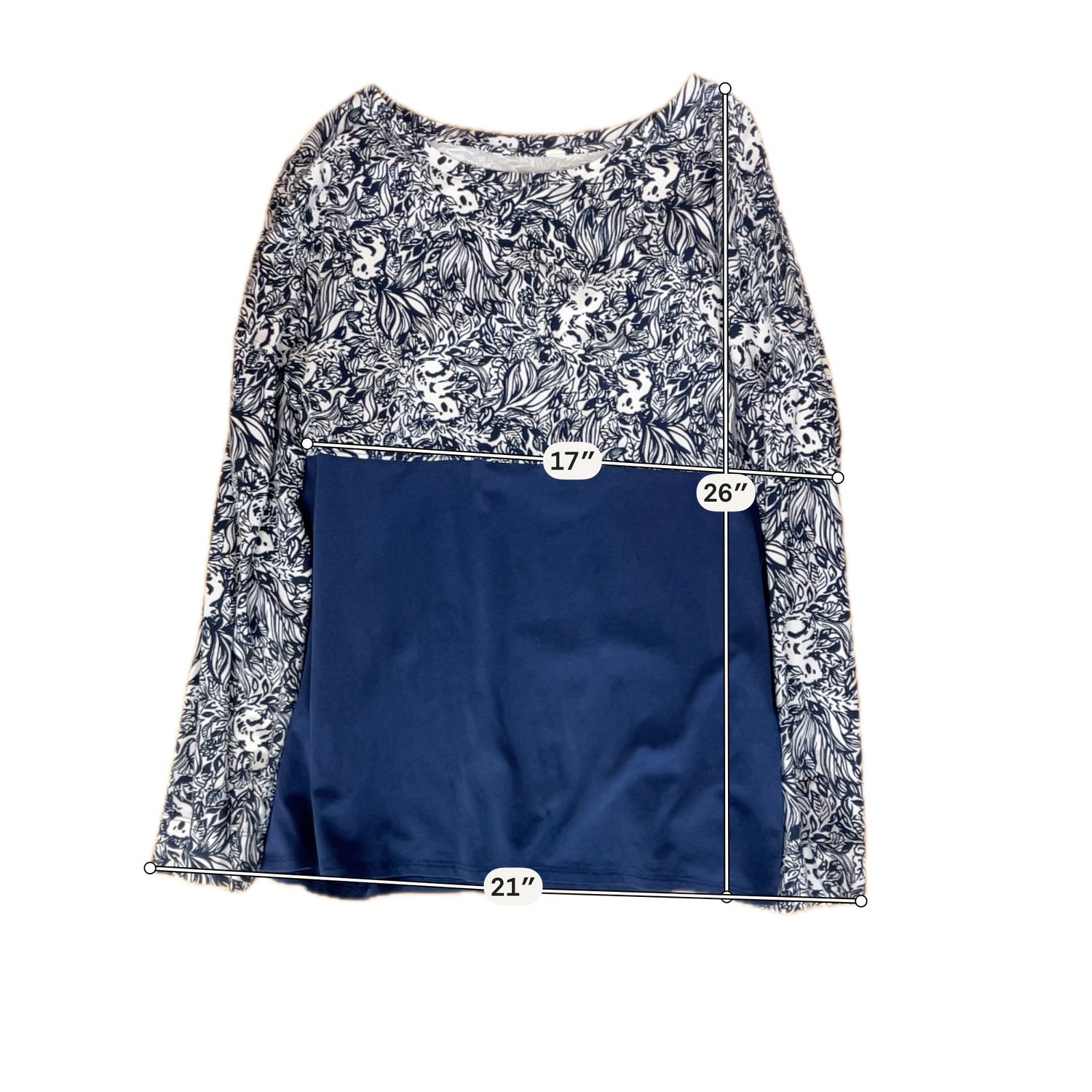 Lilly Pulitzer Size L navy/white Pre-Owned Ladies Tops