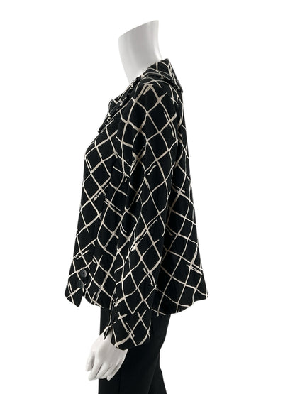 Habitat -  black/white Diamond Pre-Owned Ladies Casual Top - Size XS