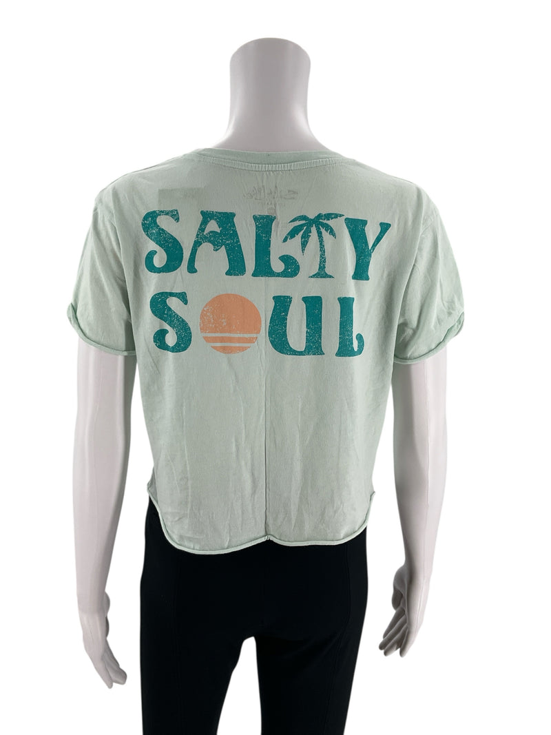Salt Life Aqua Words Pre-Owned Ladies Top - Size Medium - Margaret’s Fine Consignment