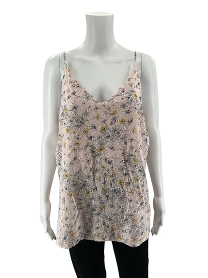 LOFT Floral Embroidered V-Neck Cami Tank Top Size Large - ONLINE ONLY