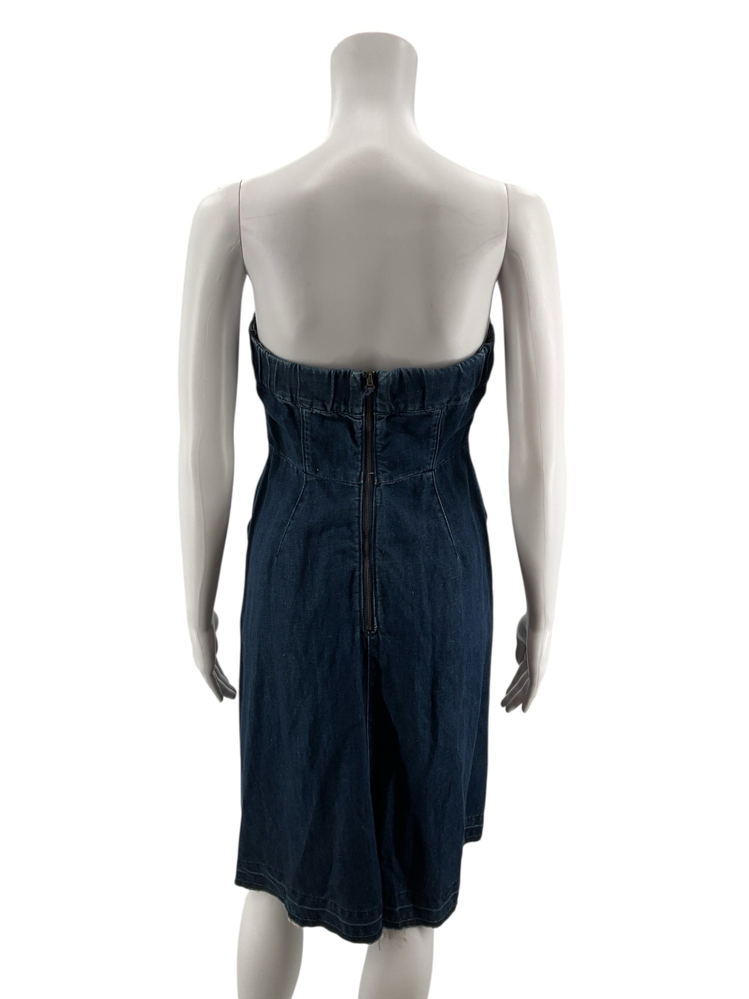 Holding Horses by Anthropologie Denim Strapless Sweetheart Dress 4P