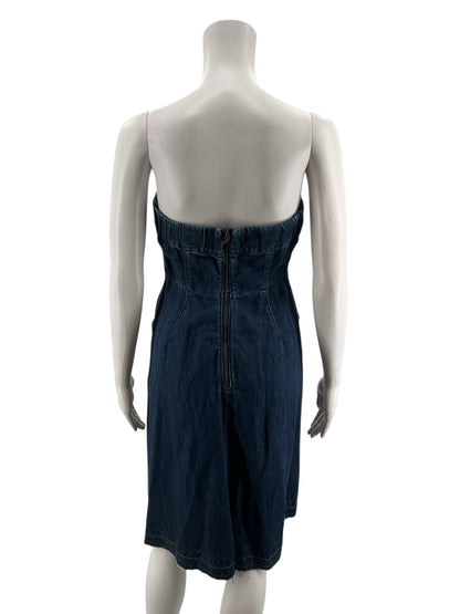 Holding Horses by Anthropologie Denim Strapless Sweetheart Dress 4P