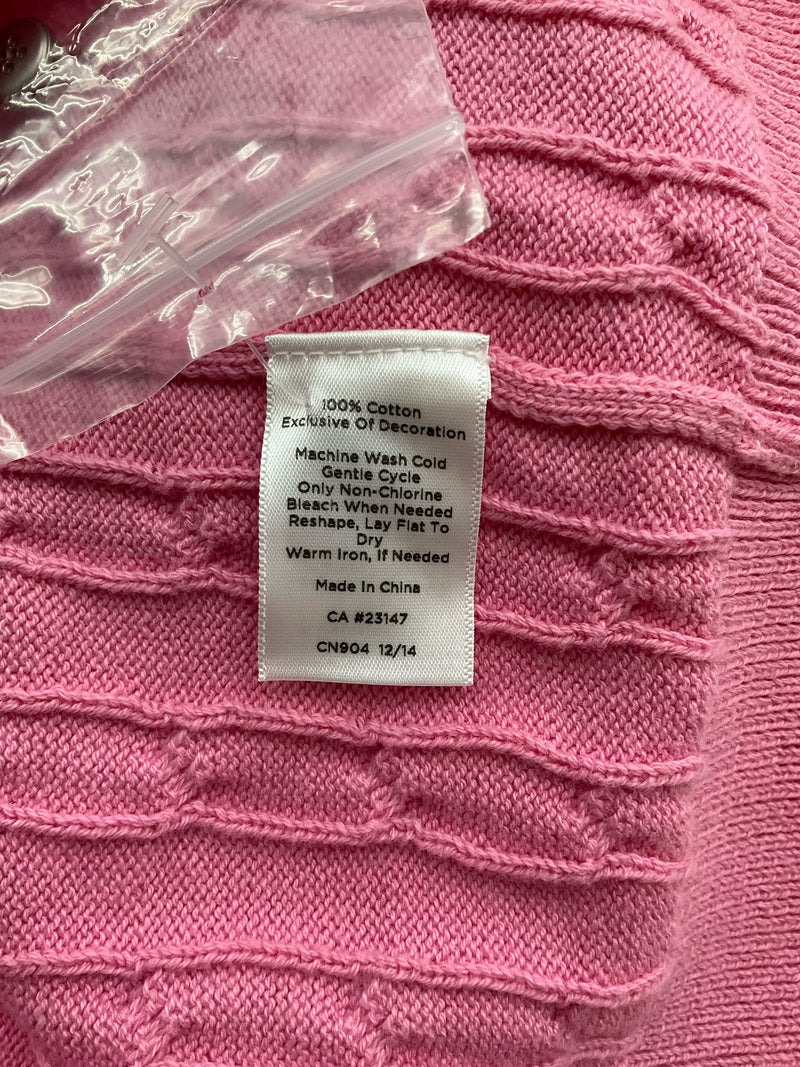 Talbots Pink/White Pre-Owned Ladies Top - Size XL Petite