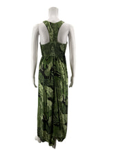 Japana Green Maxi Green Tropical Floral Sleeveless V-Neck Maxi Dress XS - Size XS