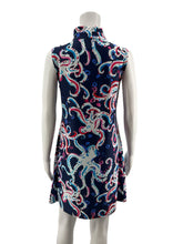 Aryeh Navy/white/pink Sleeveless Navy/white/pink Print Pre-Owned Ladies Dress - Size Small - Size S