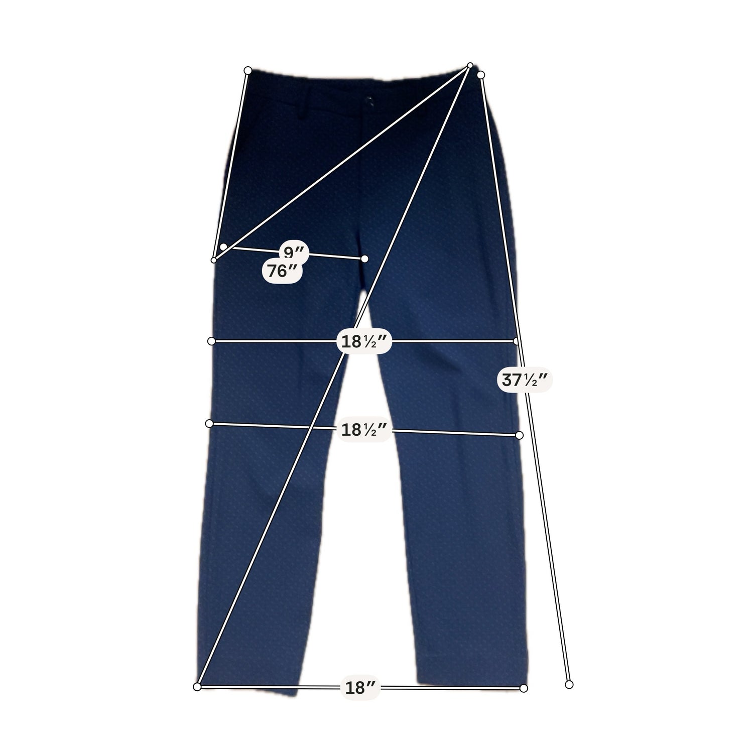 cabi Margaret Trouser Navy Metallic Dot Ankle Pants Size 6 Style 5679