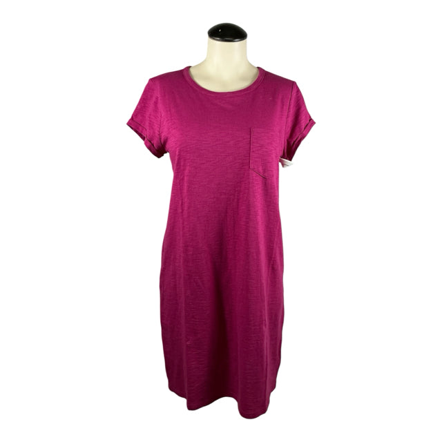 Gap Slub Cotton T-Shirt Dress Fuchsia Pink Size S NWT