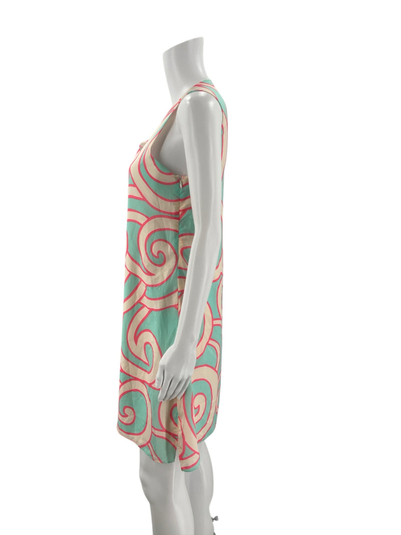 Julie Brown White/Pink/Blue Print Pre-Owned New with Tags Ladies Dress - Size Petite - Margaret’s Fine Consignment