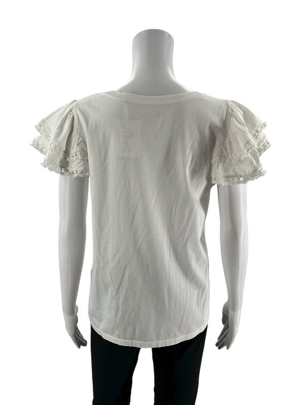 Lilly Pulitzer White Solid Pre-Owned Ladies Top - Size Medium