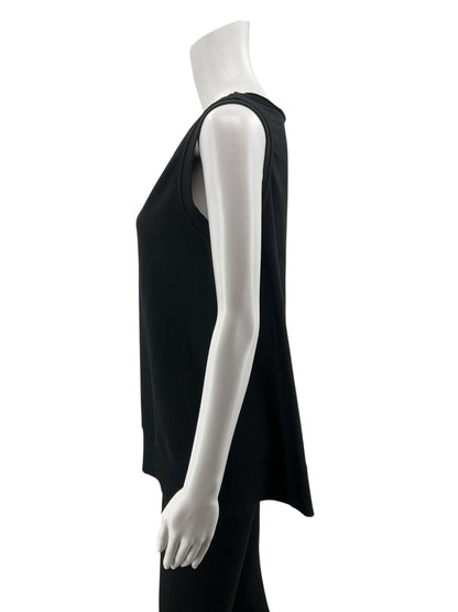 Central Park Black Asymmetrical Drape Back Tank Top Size XL