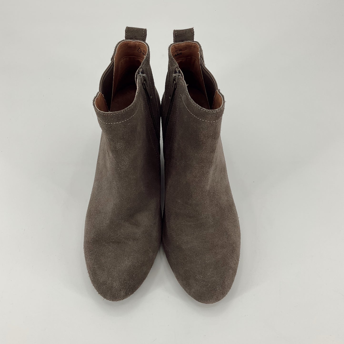 Vionic Taupe Suede Booties Size 8.5 - front view