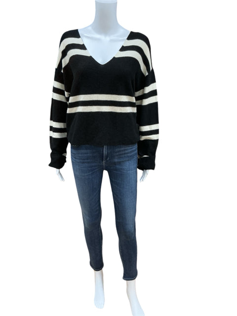 LNA Clothing Size S Black/Cream sweater Casual Top - Upstairs