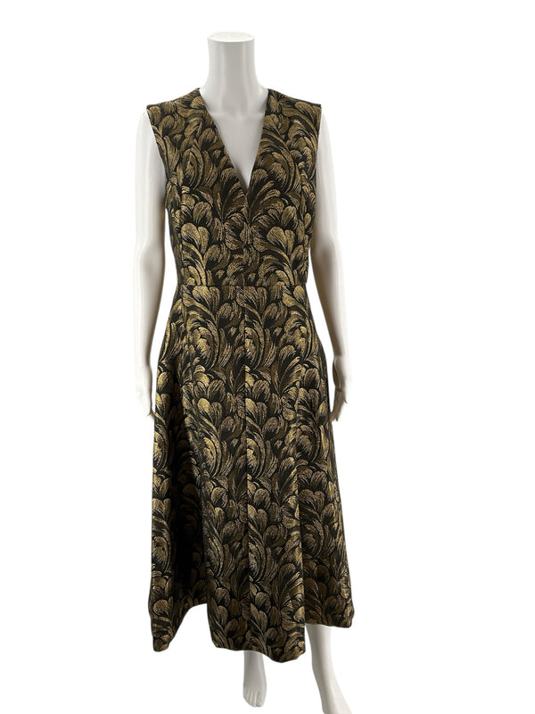 Anne Klein Black/Gold Spade Pre-Owned Ladies Dress - Size 12