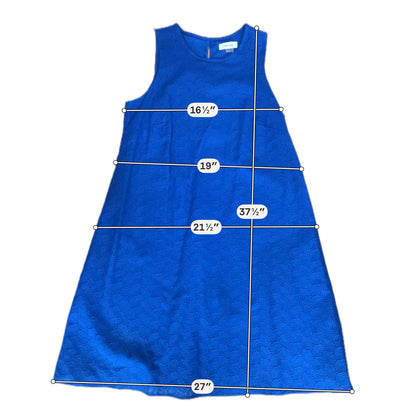 Calvin Klein Size 6 Blue Solid Pre-Owned Ladies Dress