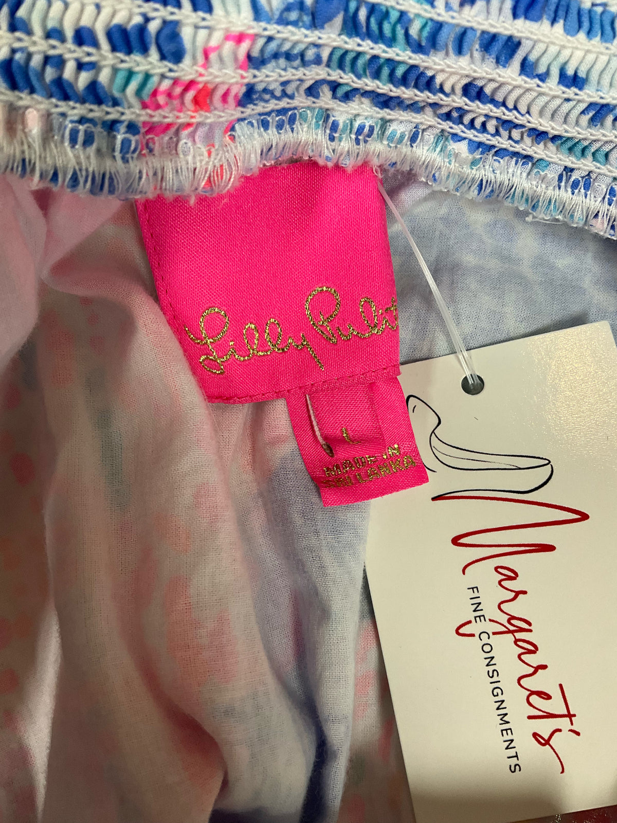 Lilly Pulitzer Pearl Off-Shoulder Maxi Dress Reel Nauti Print Size Large - ONLINE ONLY