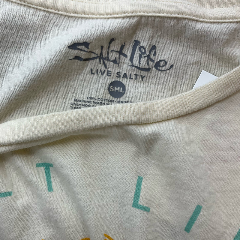 Salt Life Pale Yellow Pineapple Pre-Owned Ladies Top - Size Small - Margaret’s Fine Consignment