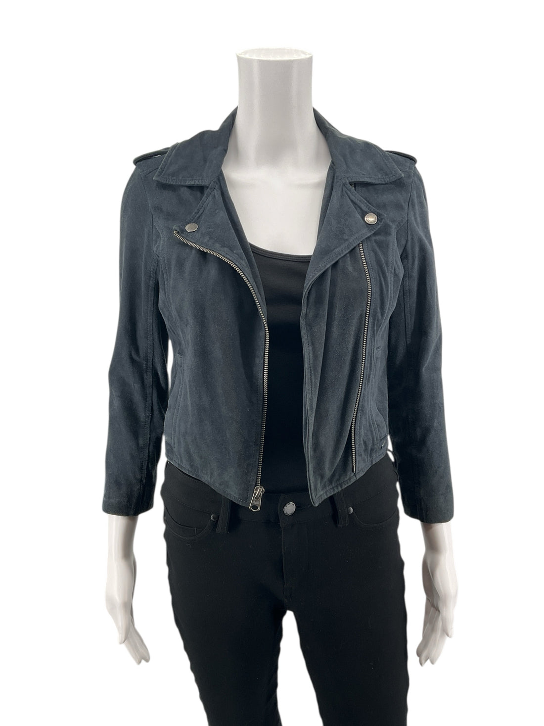 Abercrombie &amp; Fitch - Navy Solid Pre-Owned Ladies Jacket - Size Small