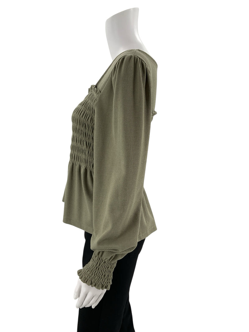 A'ltard State Olive Pre-Owned Ladies Casual Top - Size Medium