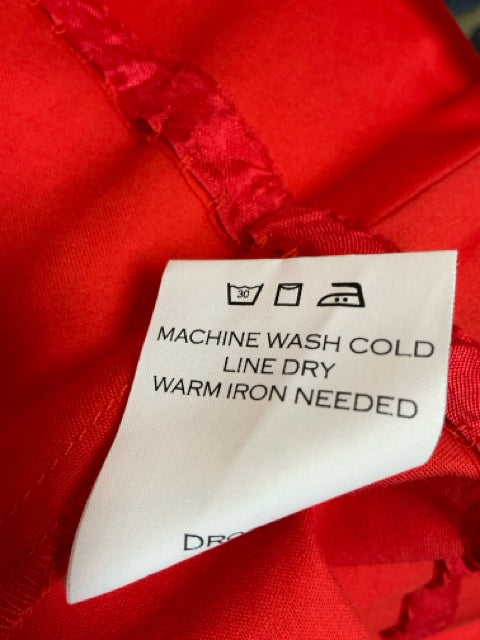 Draper James Red Fit and Flare Red V-Neck Fit &amp; Flare Dress Size 14 NWT - Size 14