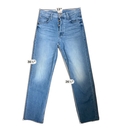 MOTHER The Tomcat Ankle Fray Jeans Size 29 | Kitty Corner Light Wash