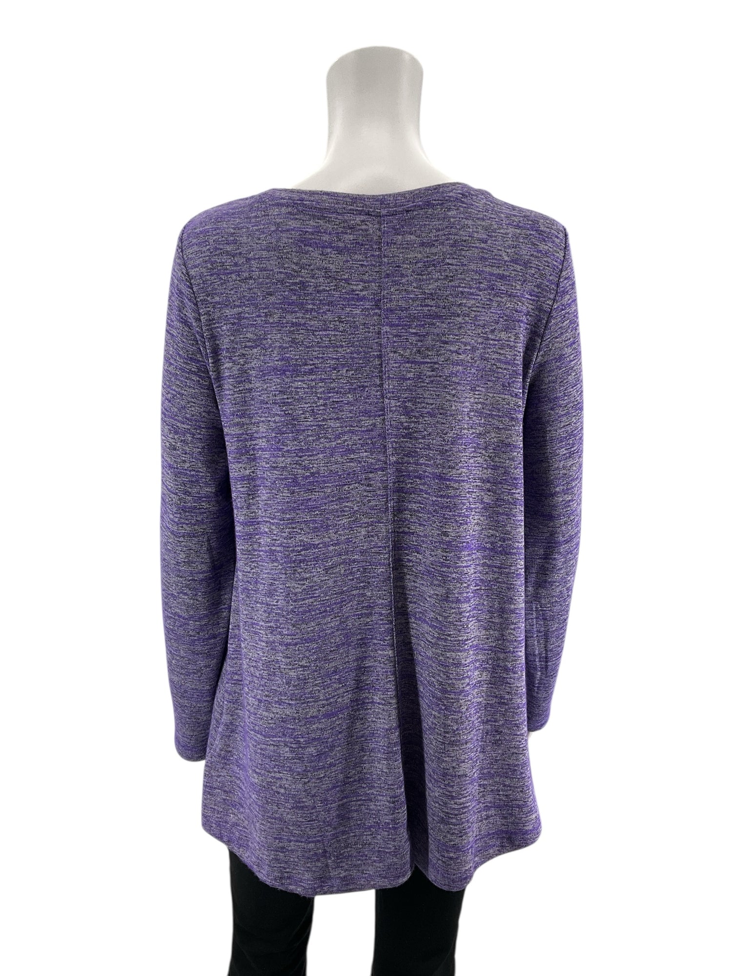 Jones New York Purple Heathered Pre-Owned Ladies Top -  Size Large