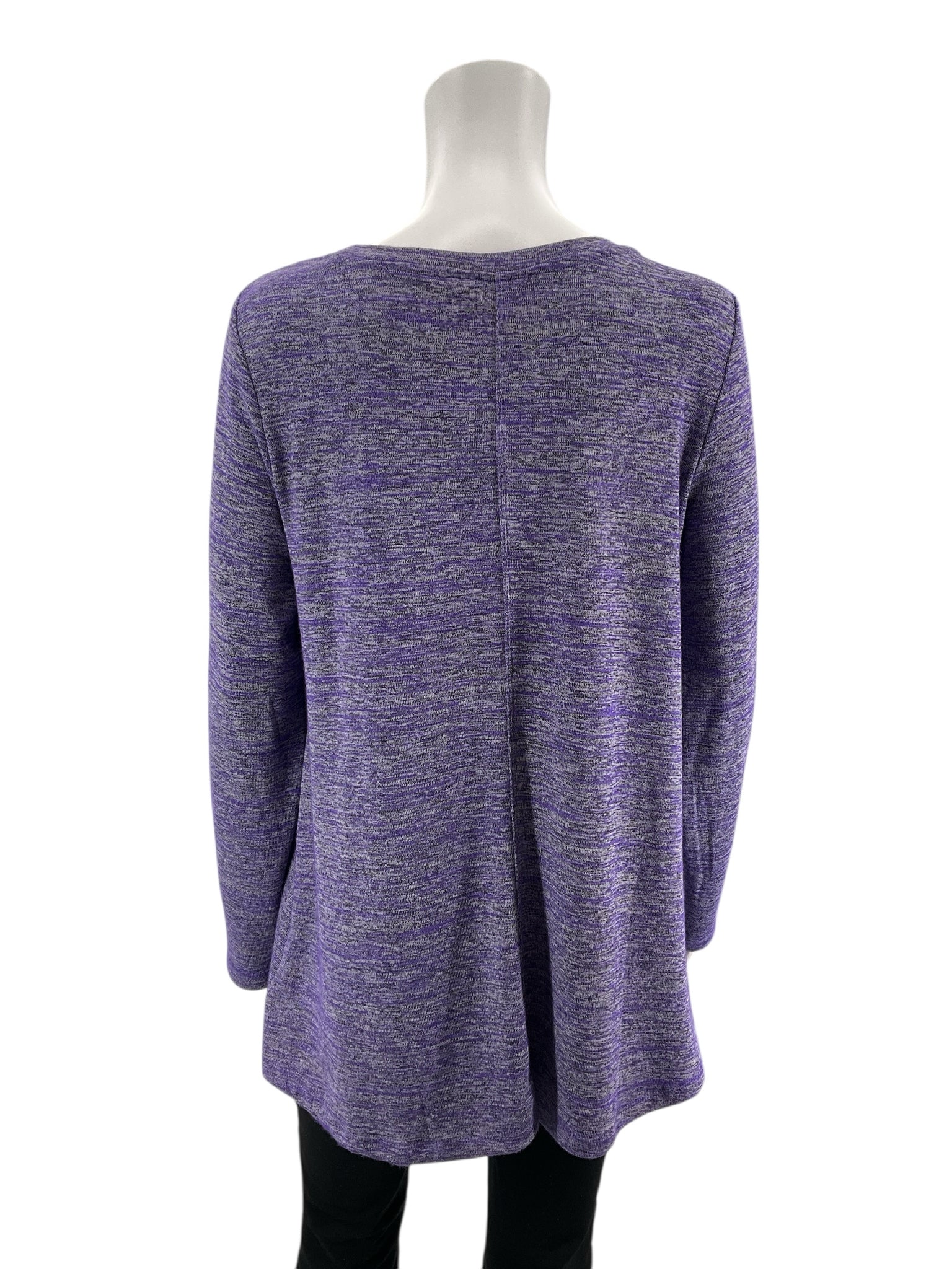 Jones New York Purple Heathered Pre-Owned Ladies Top -  Size Large
