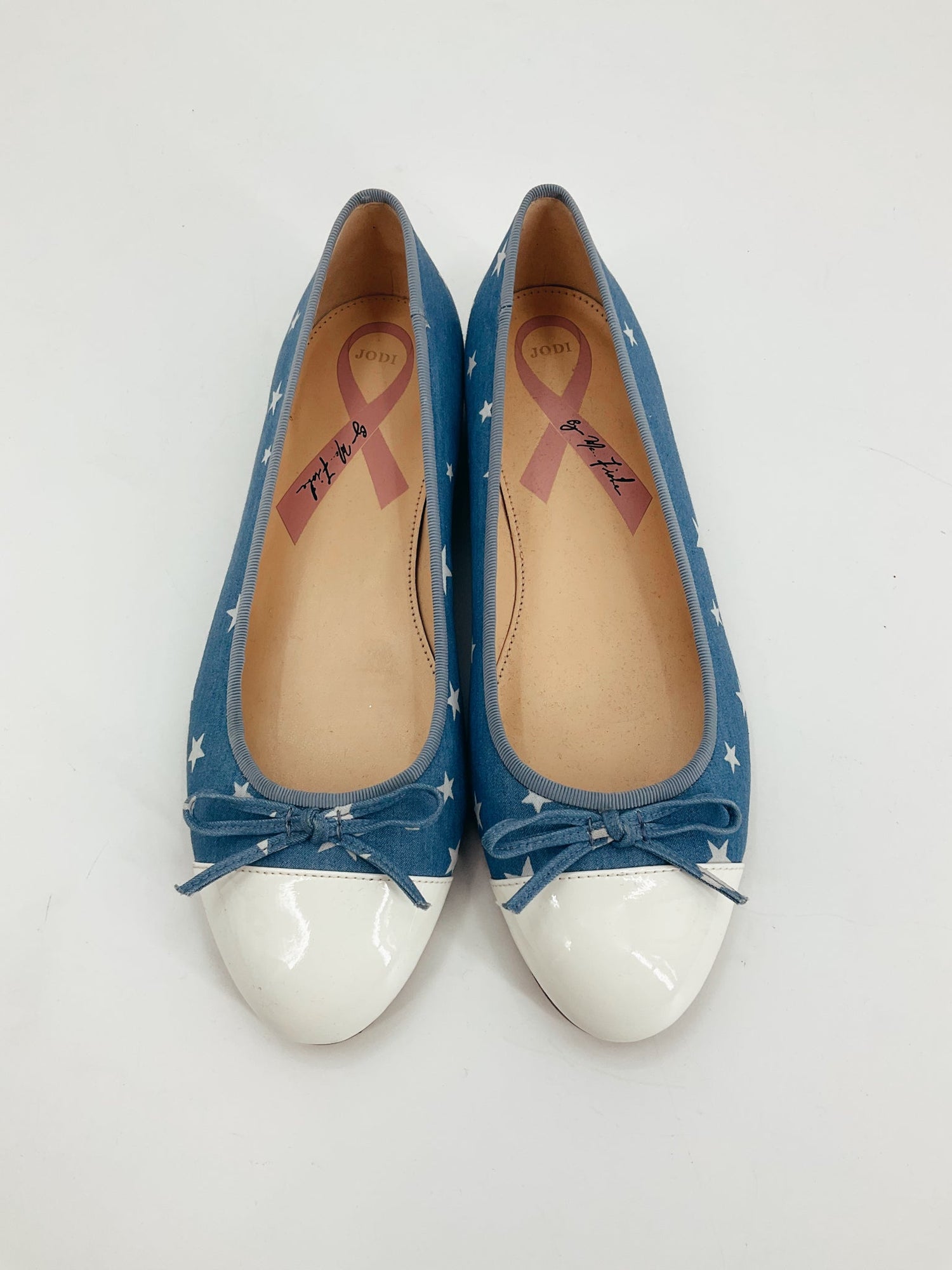Jodi Blue/White Stars Pre-Owned Ladies Flats - Size 7 - Margaret’s Fine Consignment