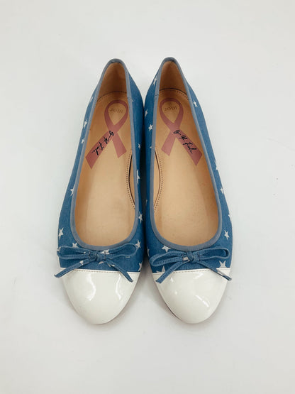 Jodi Blue/White Stars Pre-Owned Ladies Flats - Size 7 - Margaret’s Fine Consignment
