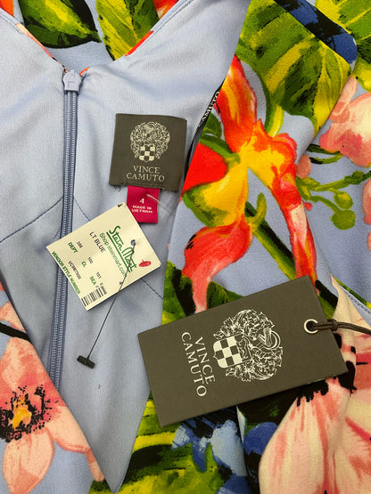 Vince Camuto Lavender/Coral/Green Floral Pre-Owned Ladies Dress - Size 4