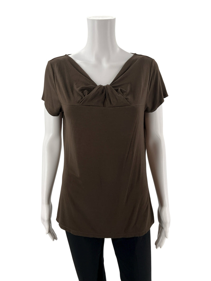 Ann Taylor Brown Pre-Owned Ladies Top - Size Large