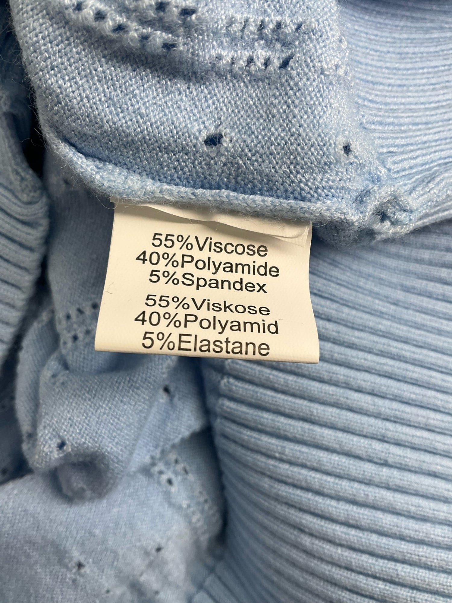 Grace Karin Sky Blue Solid Pre-Owned Ladies Casual Top - Size 2XL