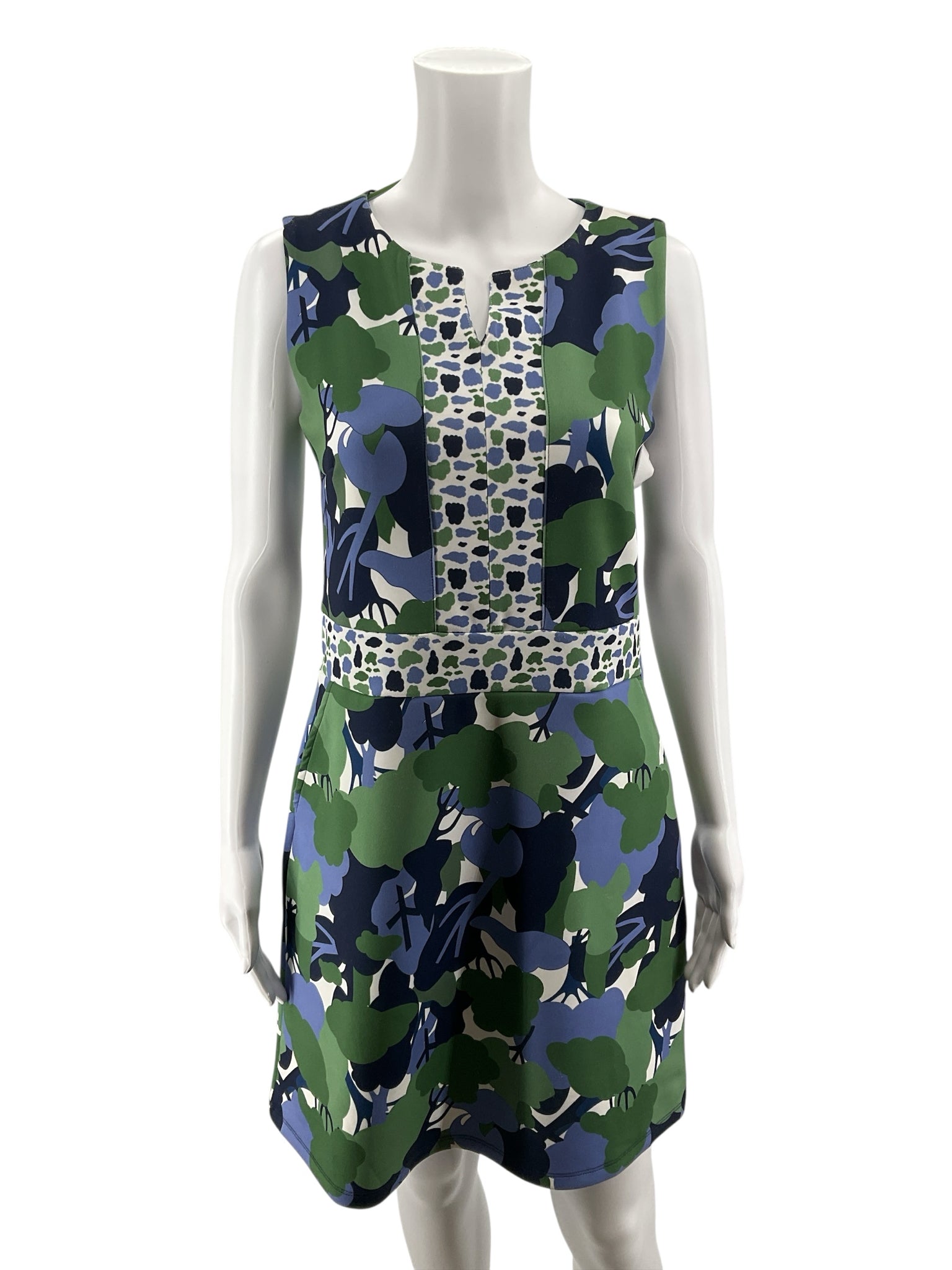 Isle by Melie Kogan Abstract Tree Print A-Line Mini Dress XS