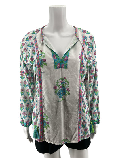 Brisara Size XS multi Peacock Pre-Owned Ladies Casual Top - Downstairs