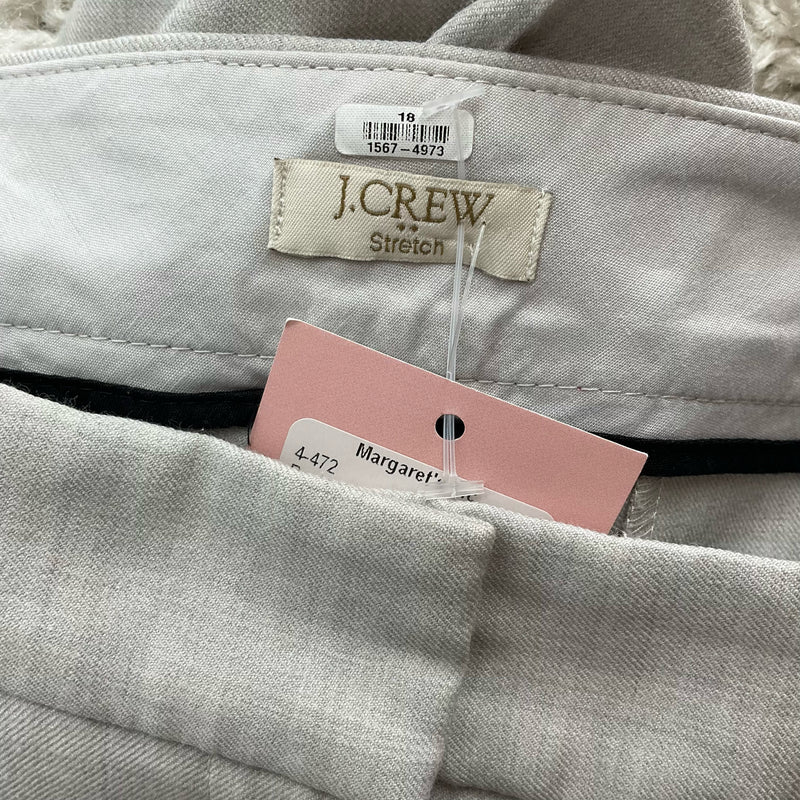 J Crew Light Gray Solid Ladies Pre-Owned Pants - Size 00 - Margaret’s Fine Consignment