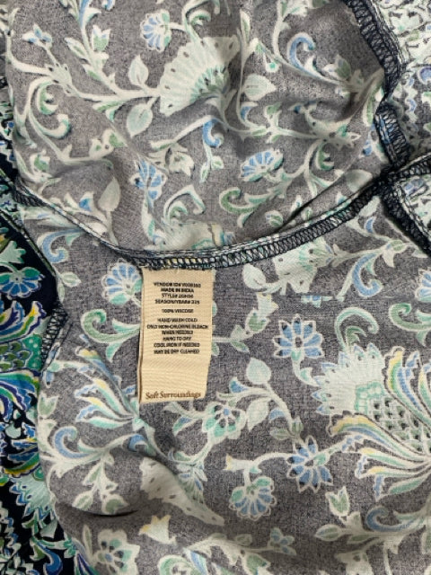 Soft Surroundings Casalina Floral Paisley Maxi Dress Bell Sleeve Boho Size Large - ONLINE ONLY