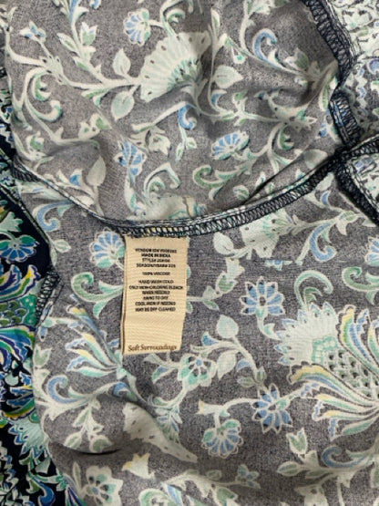 Soft Surroundings Casalina Floral Paisley Maxi Dress Bell Sleeve Boho Size Large - ONLINE ONLY