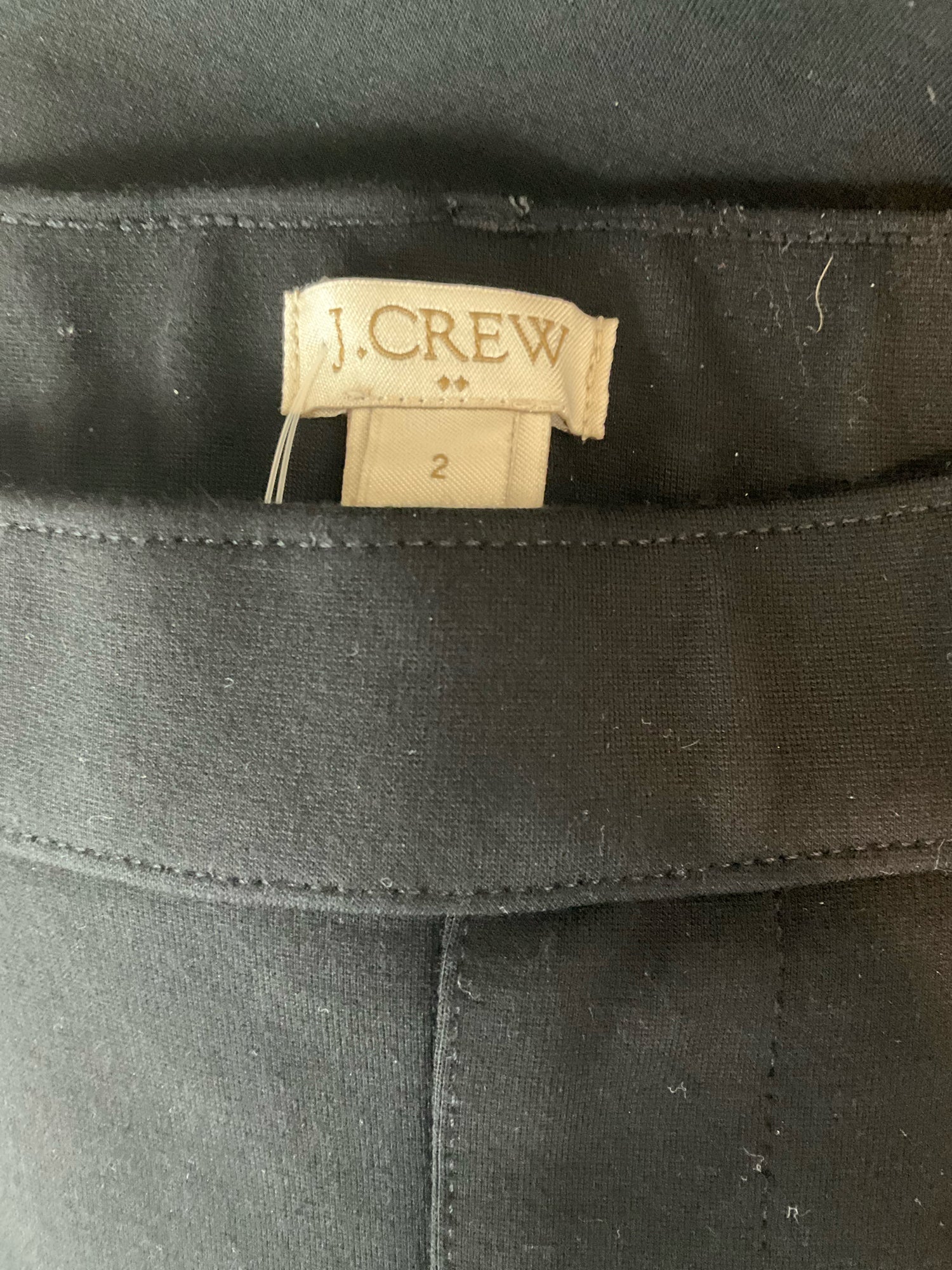 J Crew Size 2 Black Solid Pre-Owned Pants - ONLINE ONLY