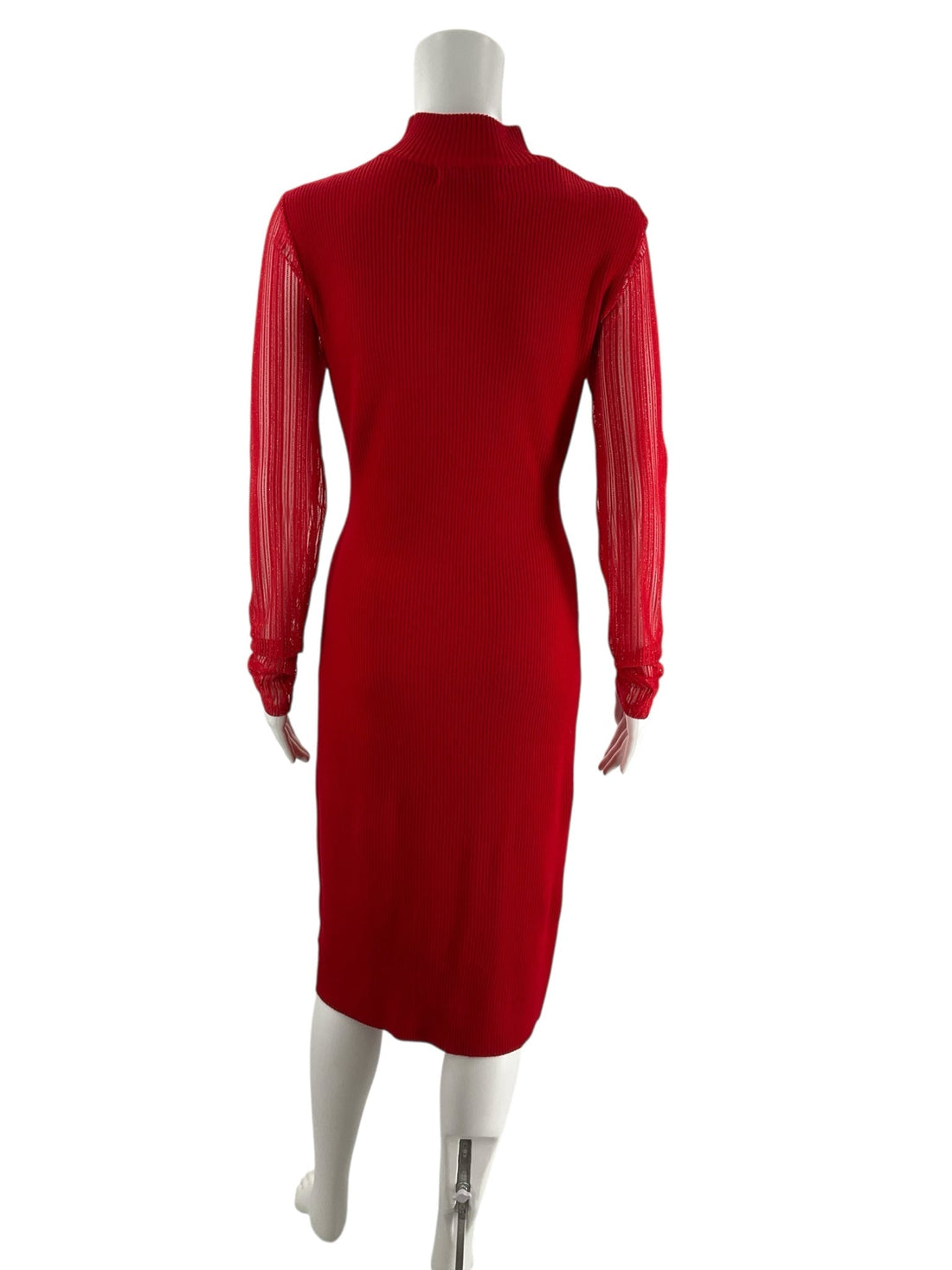 Almost Famous Red Ribbed Pre-Owned Ladeis Dress - Size Large - Margaret’s Fine Consignment
