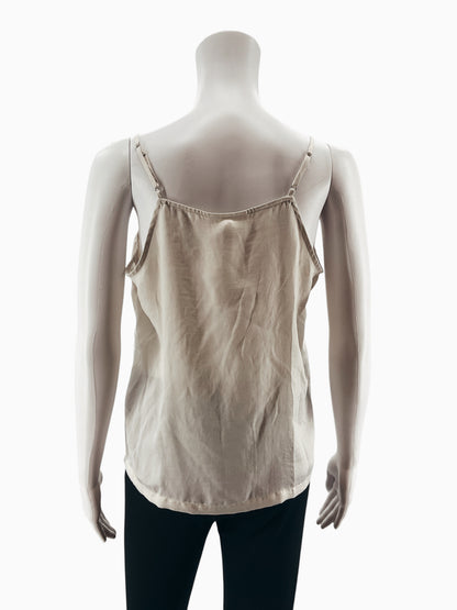 ProloguePrologue Cream Satin V-Neck Cami Top Size S | Adjustable Straps Minimalist