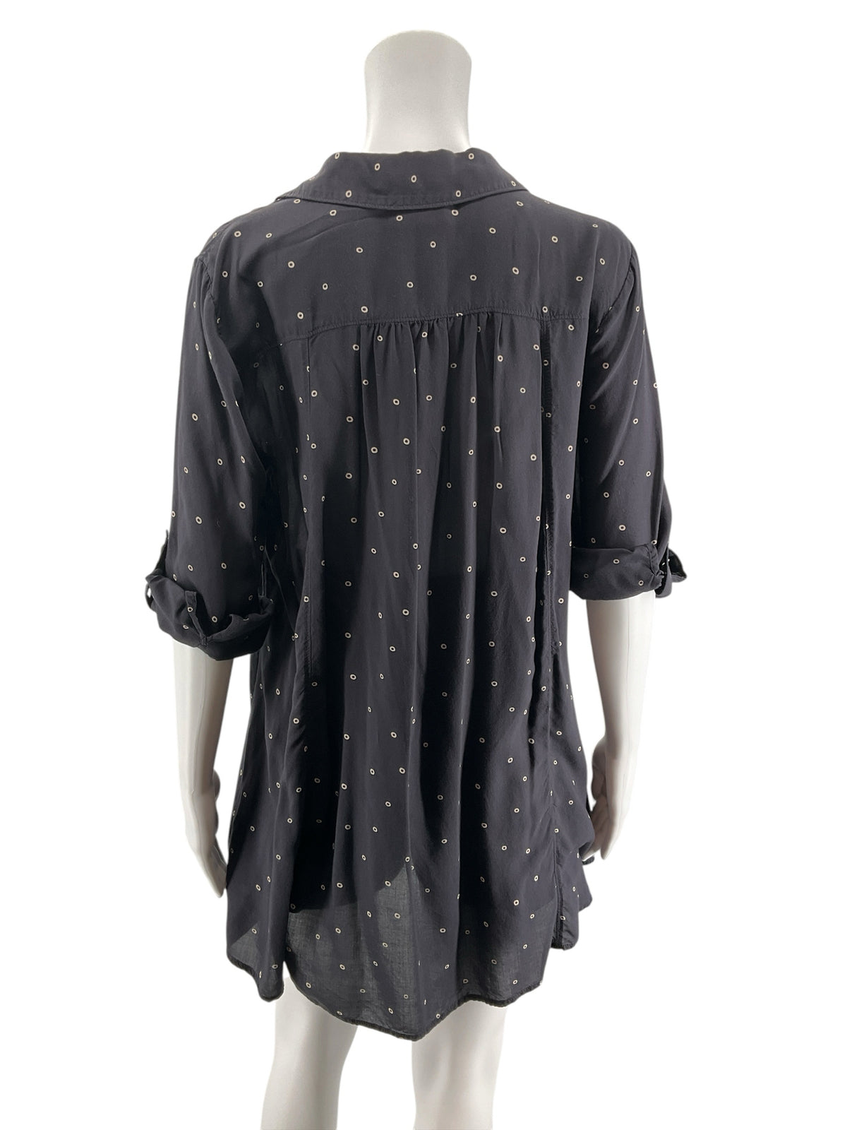 Maeve by Anthropologie Ring Dot Modal Tunic Blouse | Size Medium - ONLINE ONLY