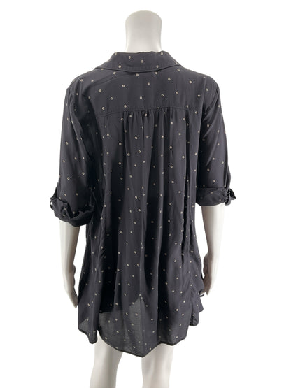 Maeve by Anthropologie Ring Dot Modal Tunic Blouse | Size Medium - ONLINE ONLY